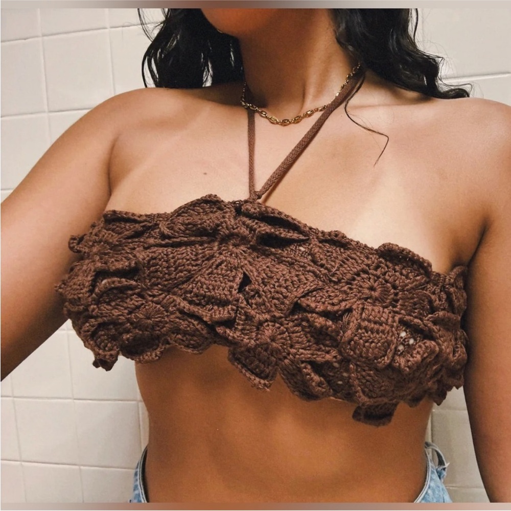 FLORAL BANDEAU TOP - Picture 8 of 12